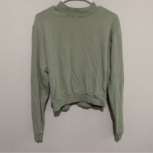 310 green mock crew neck
